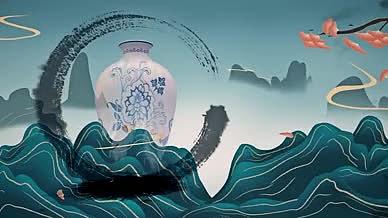 复古水墨中国历史传统文化文物介绍片头视频的预览图